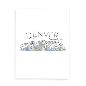 Denver Skyline Foil Art Print