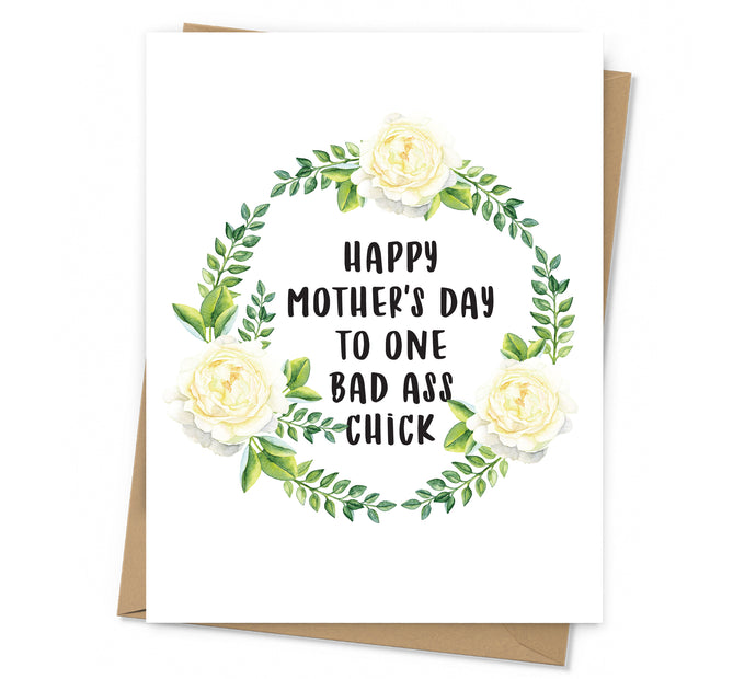 Bad Ass Chick Mother's Day Card