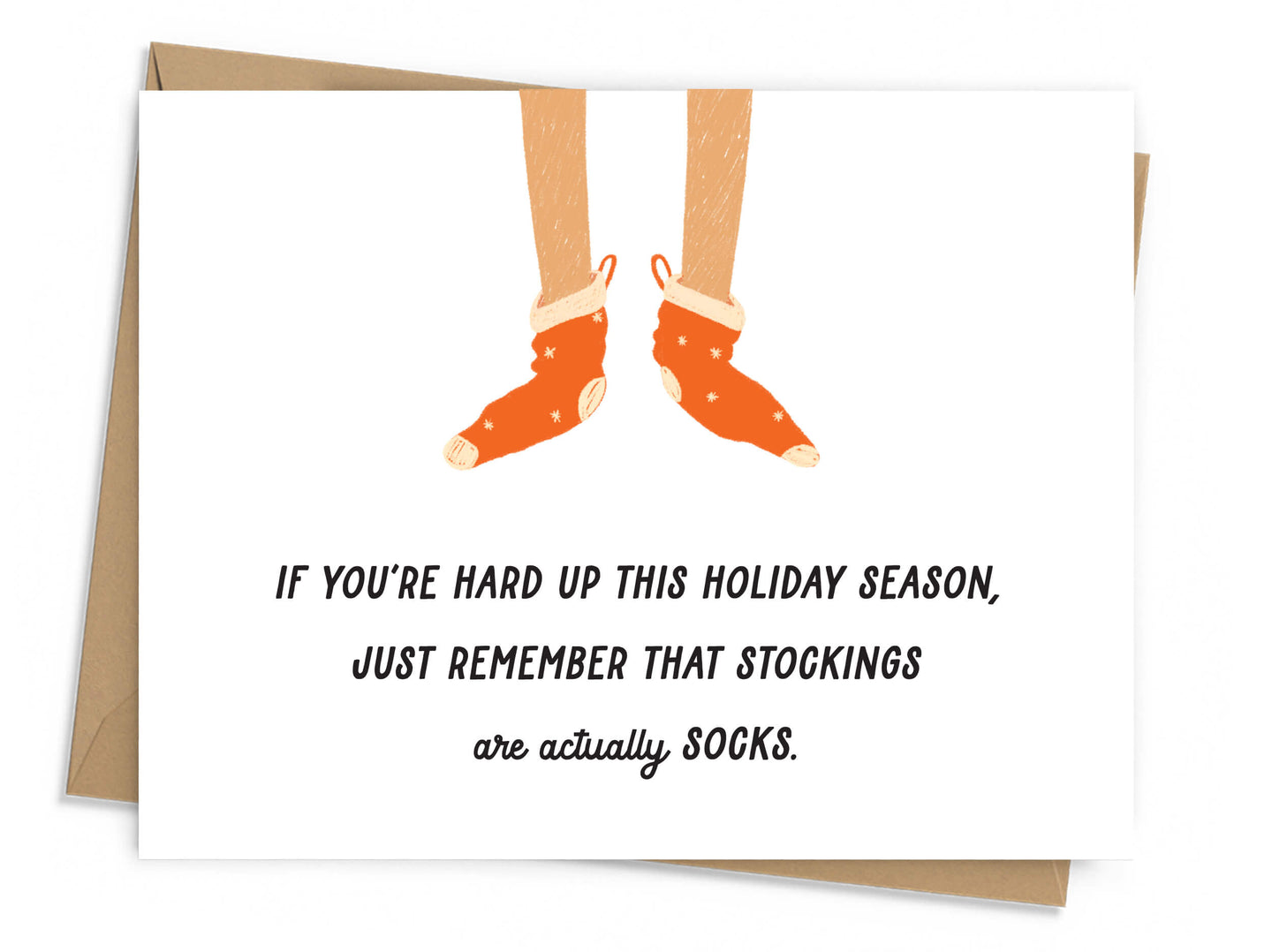 Stockings Are Socks Holiday Card