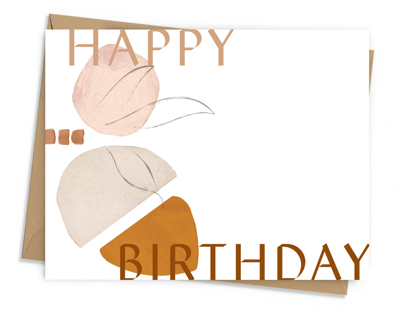 Amber Modern Birthday Card