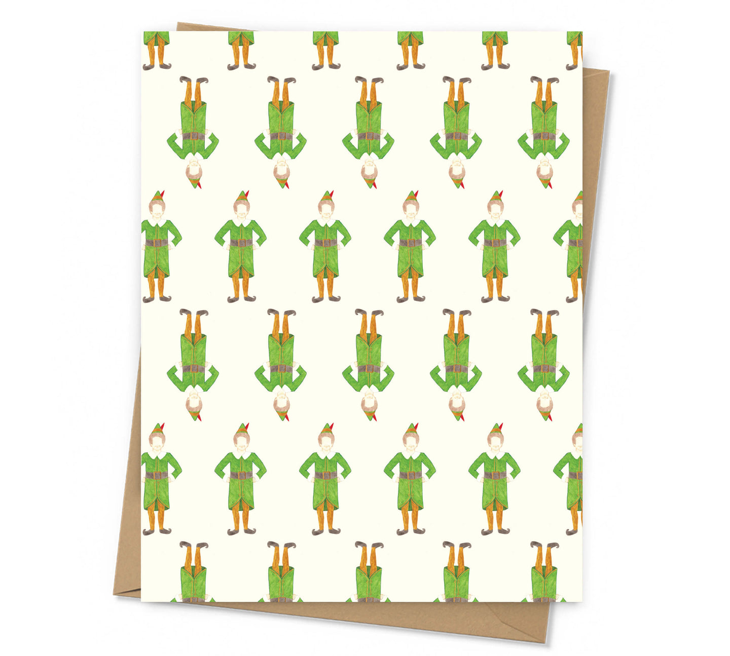 Buddy the Elf Pattern Holiday Card