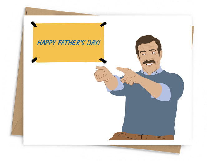 Pointing Ted Father's Day Card