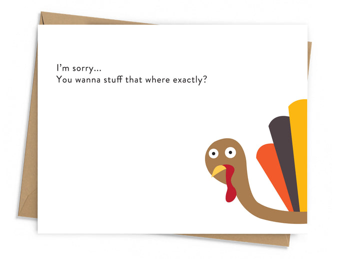 Stuffed Turkey Thanksgiving Card