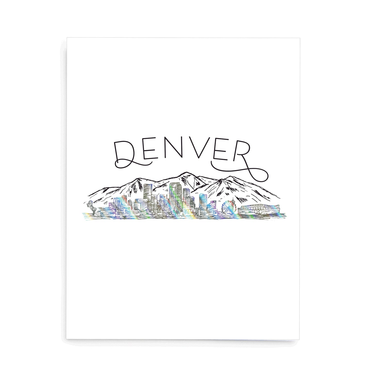 Denver Skyline Foil Art Print