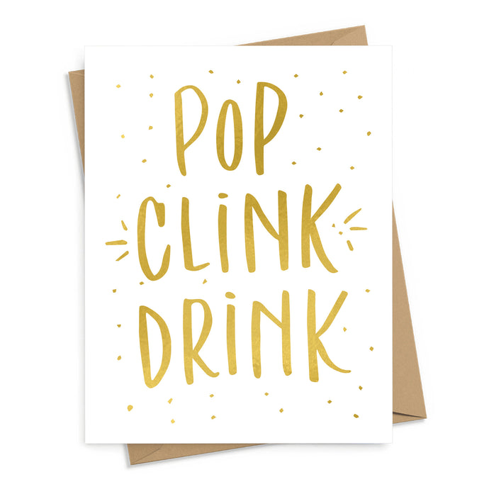 Pop, Clink, Drink Card