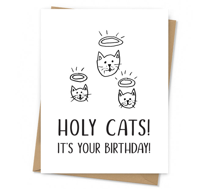 Holy Cats Birthday Card