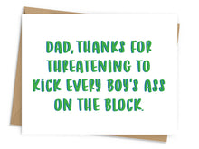 Load image into Gallery viewer, Threatening Father&#39;s Day Card