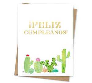 Feliz Cumpleaños Cactus Card