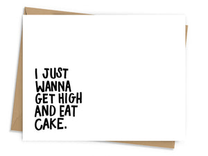 Get High, Eat Cake Card