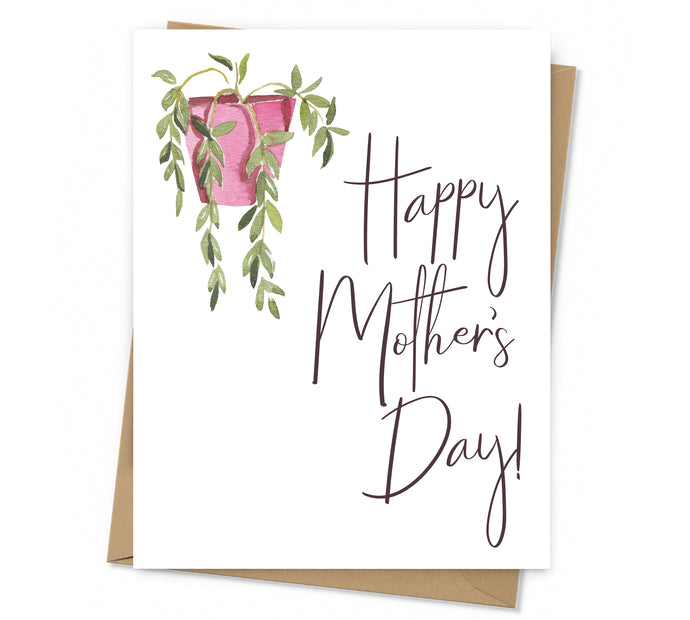 Hanging Plant Mother's Day Card