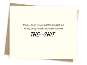 Lady You're The Shit Mother's Day Card