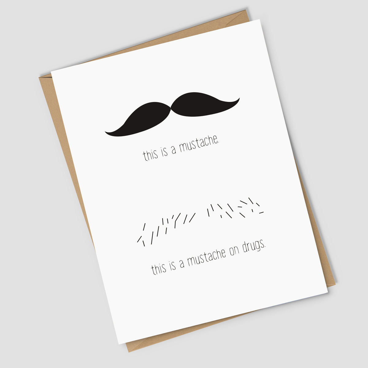 Mustache Birthday Card