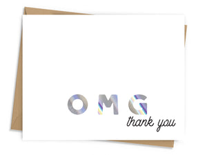 OMG Thank You Foil Card