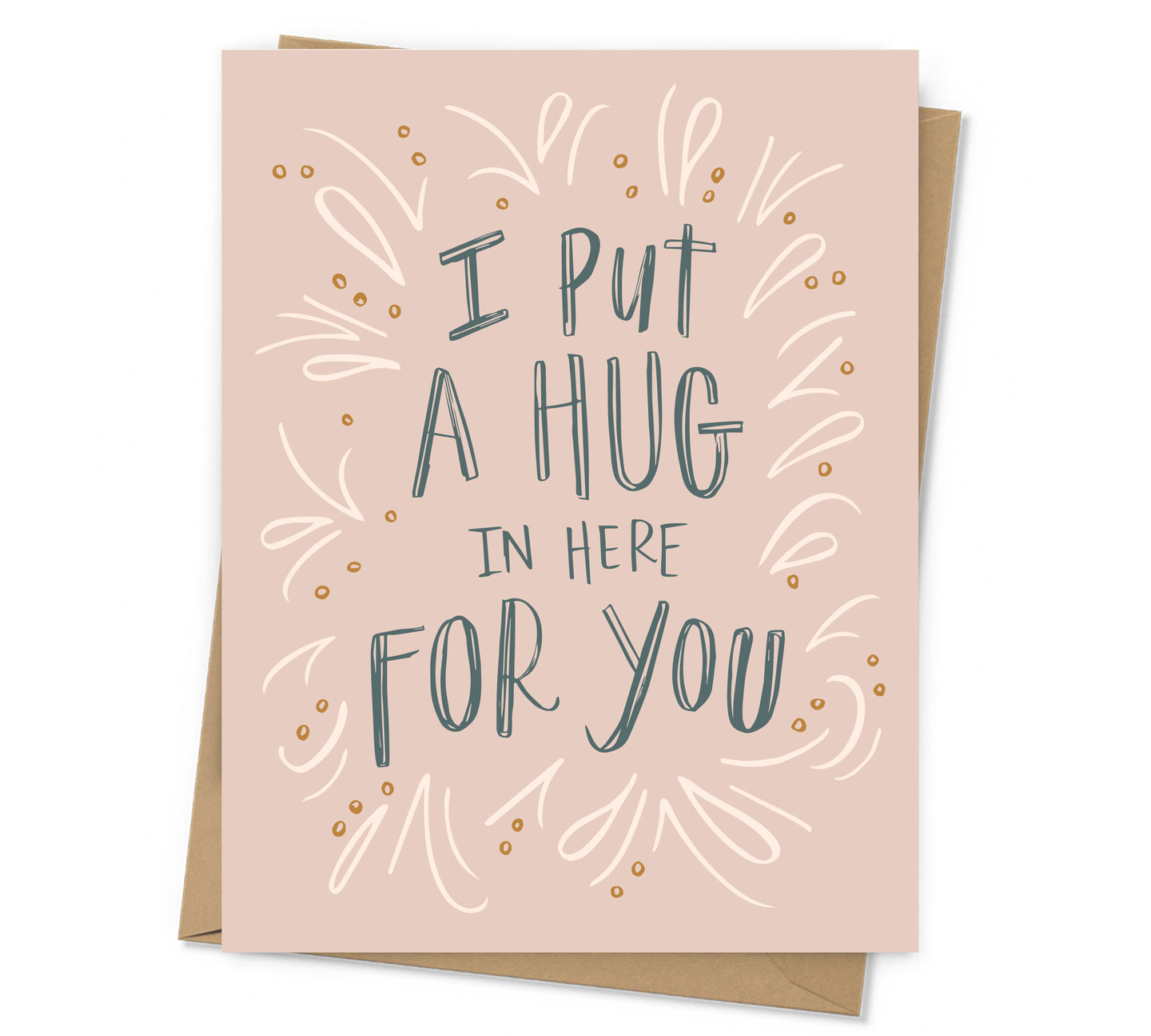 hand lettered card with soft, muted colors