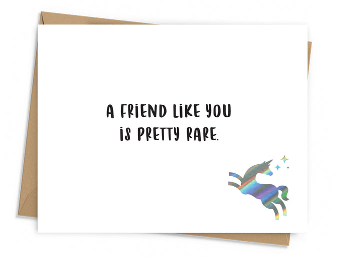 Rare Friend Unicorn Foil Card