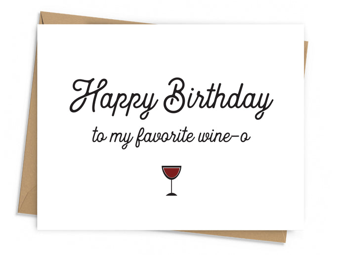 Wine-O Birthday Card